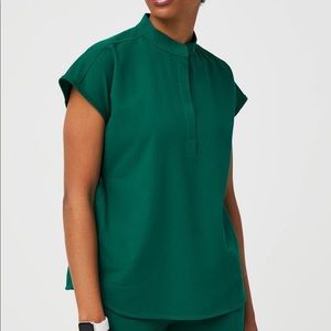 Figs hunter green top